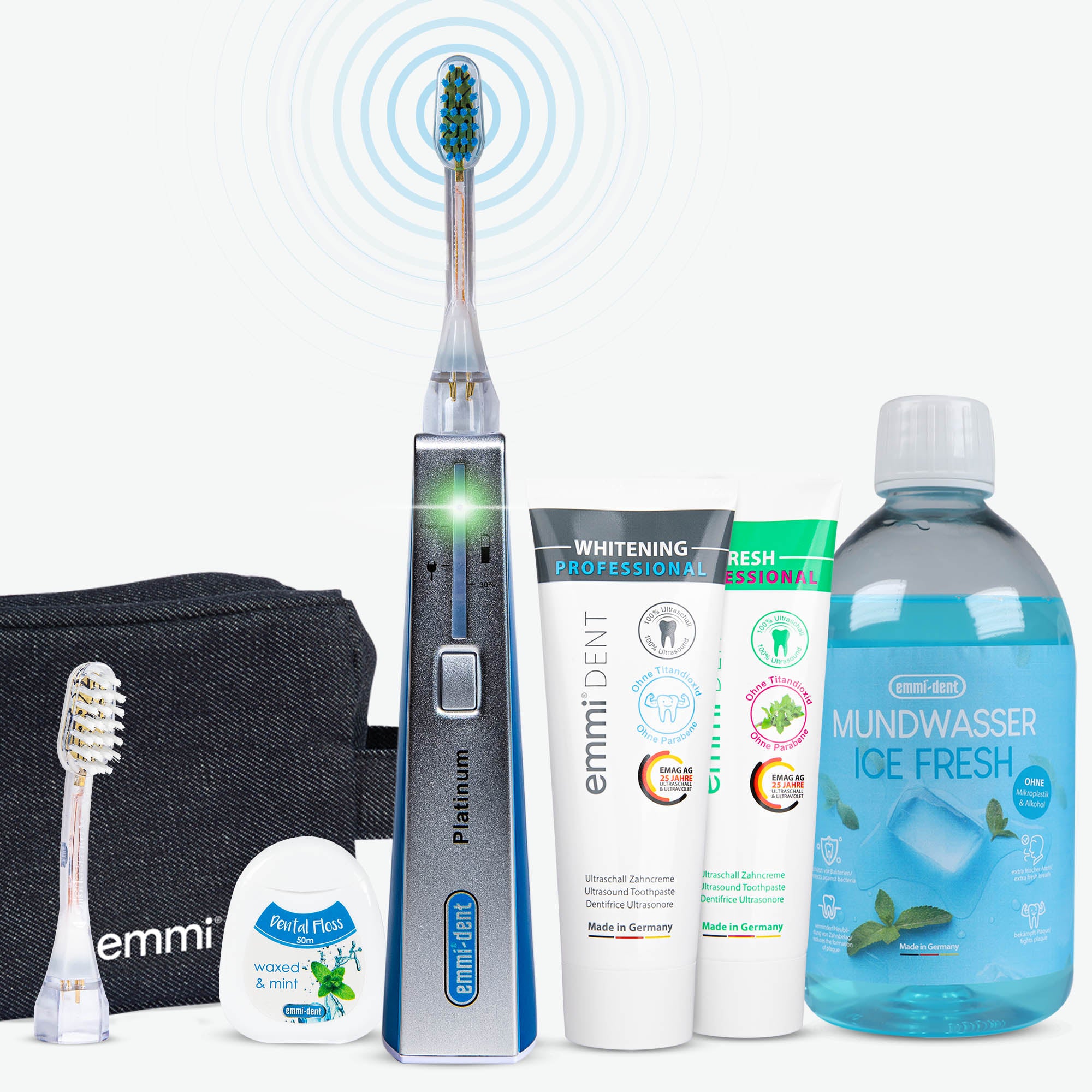 Spazzolino da denti ad ultrasuoni Platinum White Teeth Set