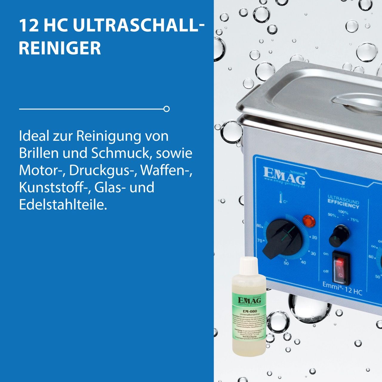 12HC Ultraschallreiniger Edelstahl