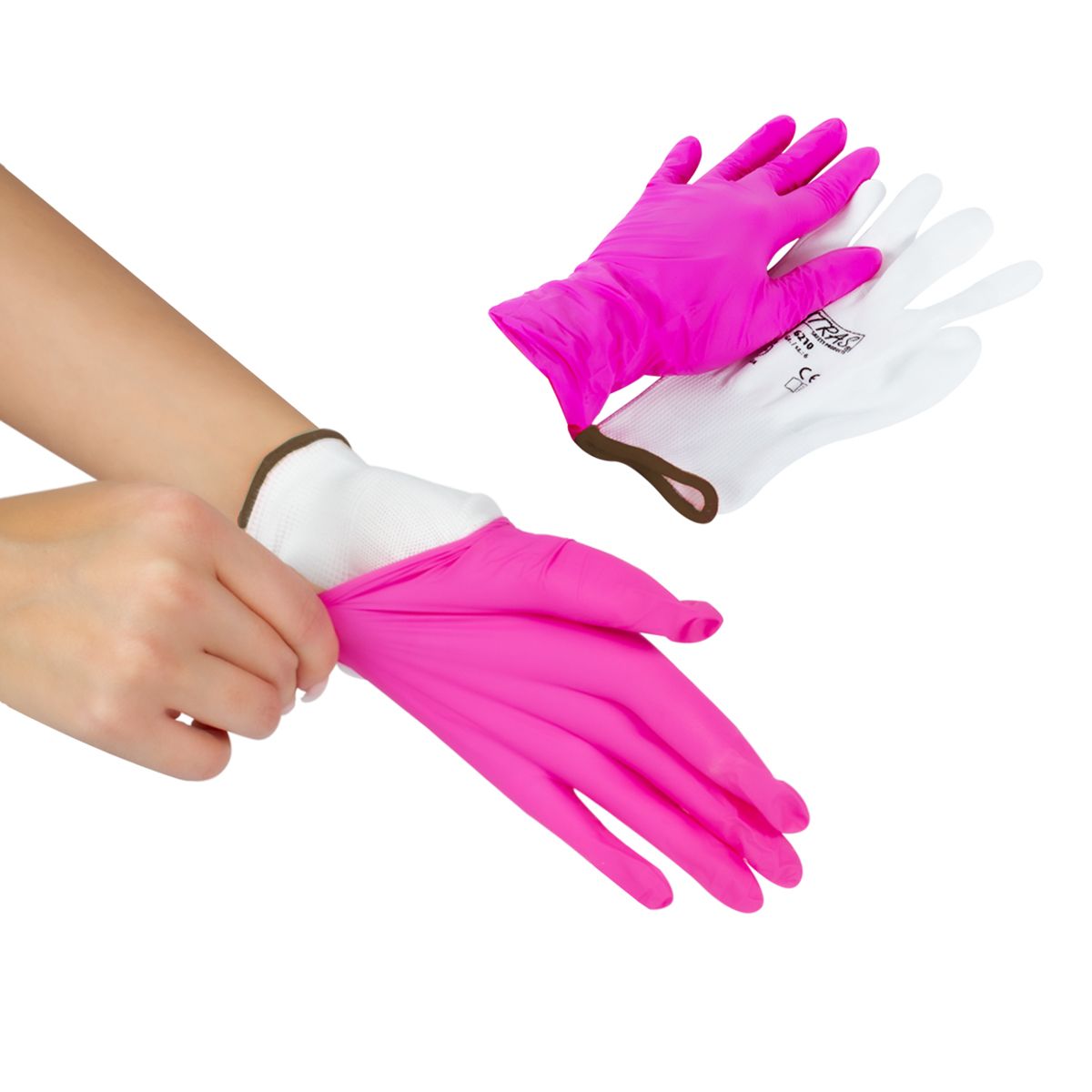 Gants en nylon blancs