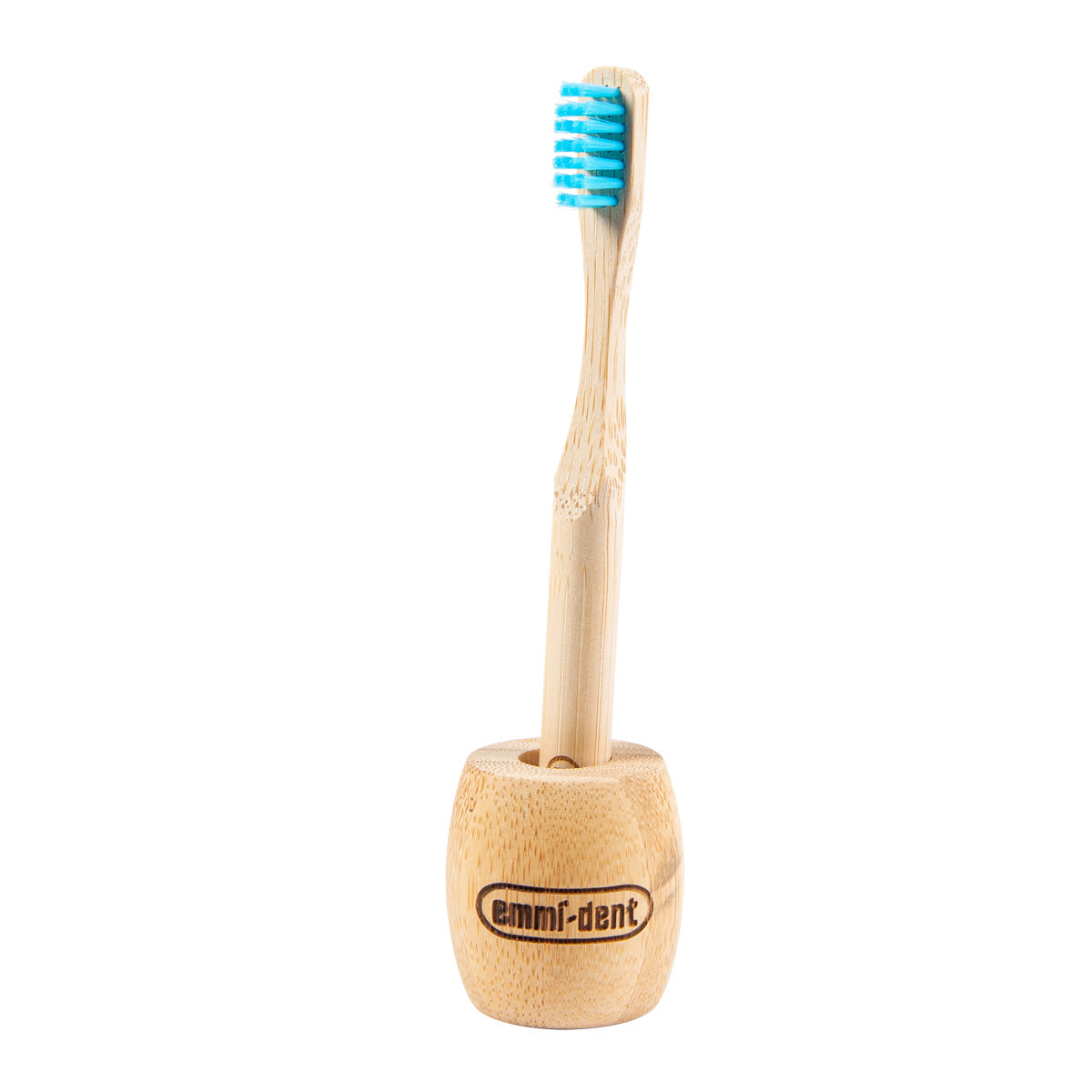 Cepillo de dientes infantil de bambú con soporte