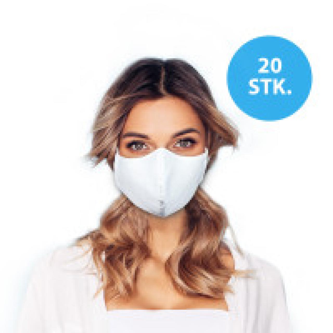 Masque pour la bouche et le nez, masque de fortune avec nano-argent *Pack de 20*