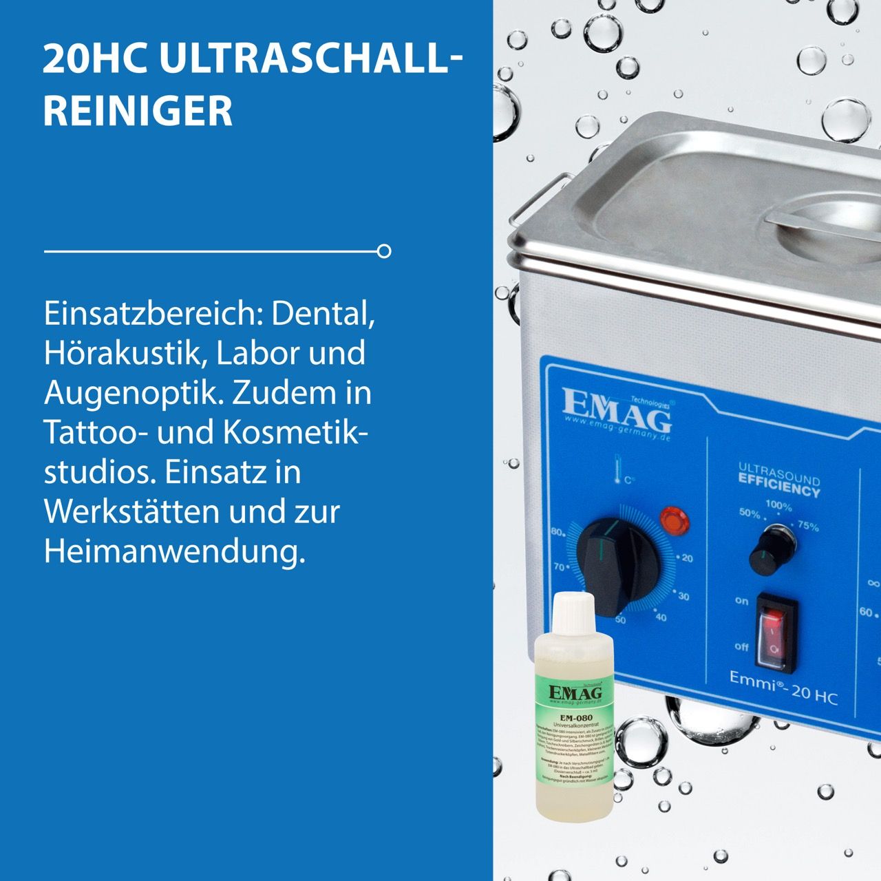 20HC Ultraschallreiniger Edelstahl