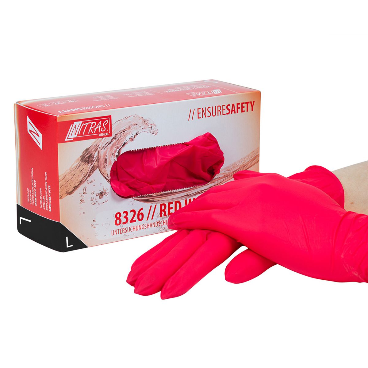 Gants en nitrile rouges