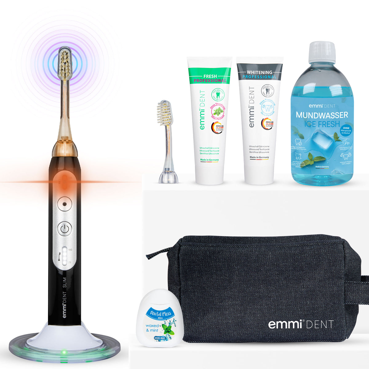 Ultrasonic Toothbrush Slim White Teeth Set