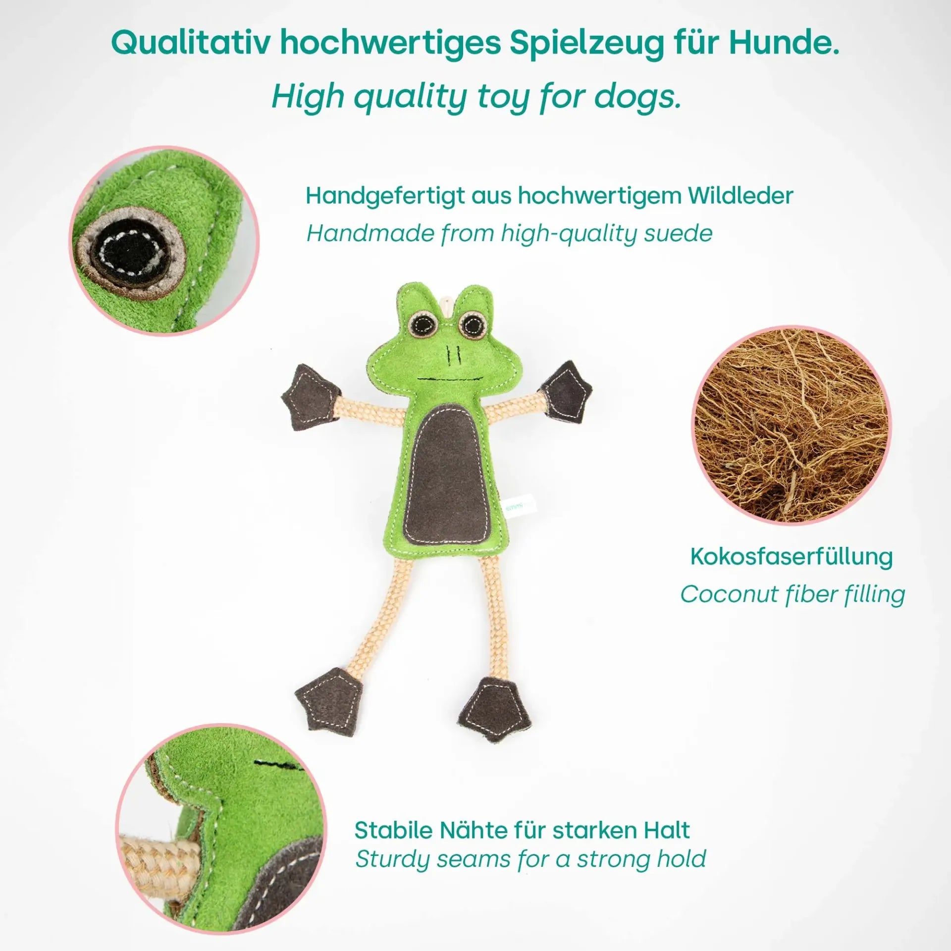 tug toy frog