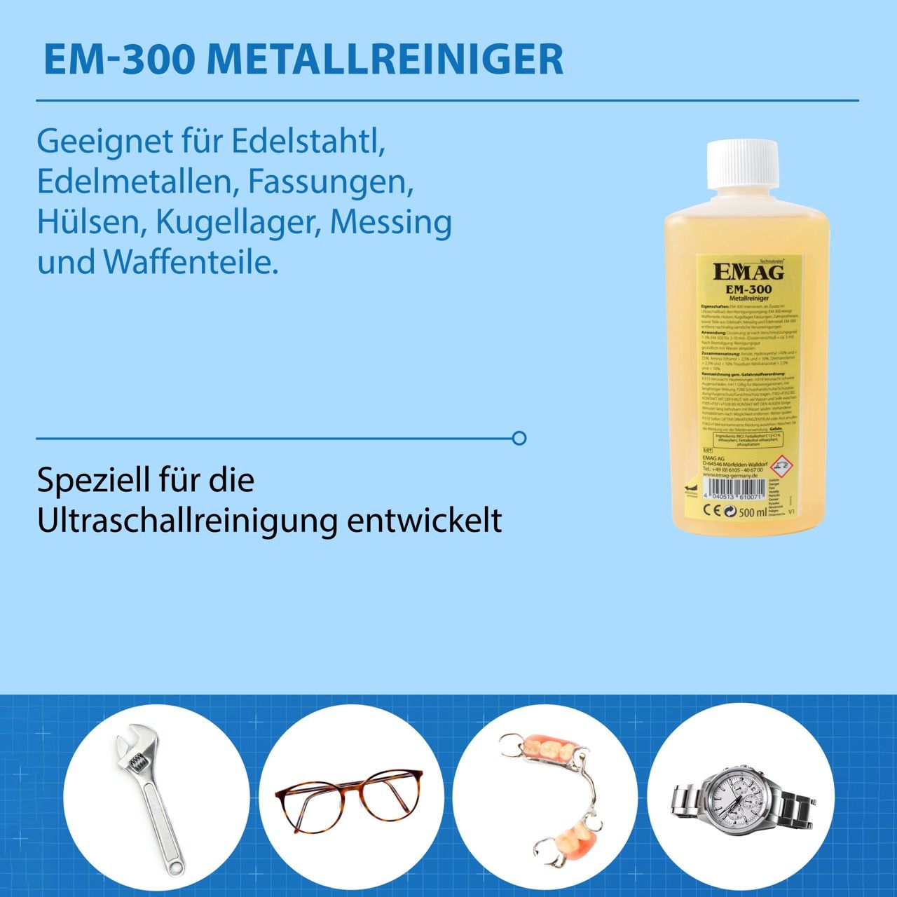 EM-300 Detergente per metalli 500ml